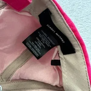 ISABEL MARANT TYRON EMBROIDERED COTTON-CANVAS BASEBALL CAP FUCHSIA Isabel Marant | Accessories | Nwot Isabel Marant Fuchsia  main image 3